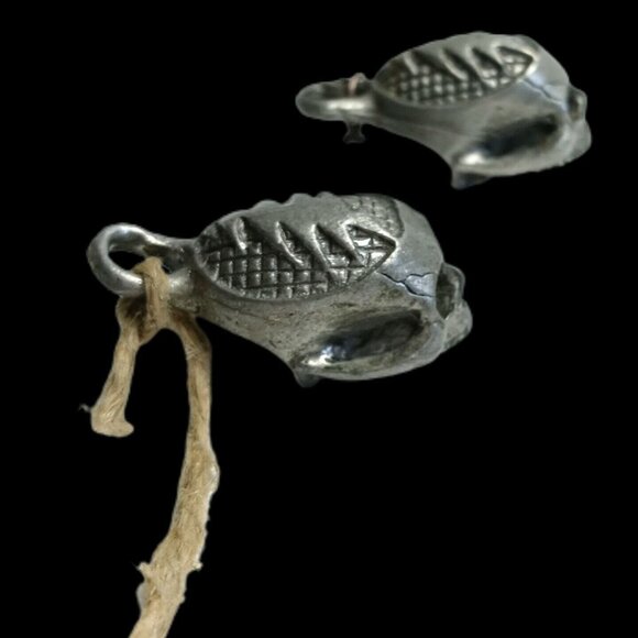 Skull Bead Pendant Charm Gothic Punk Rock Silver Metal Biker Pewter - Picture 6 of 8